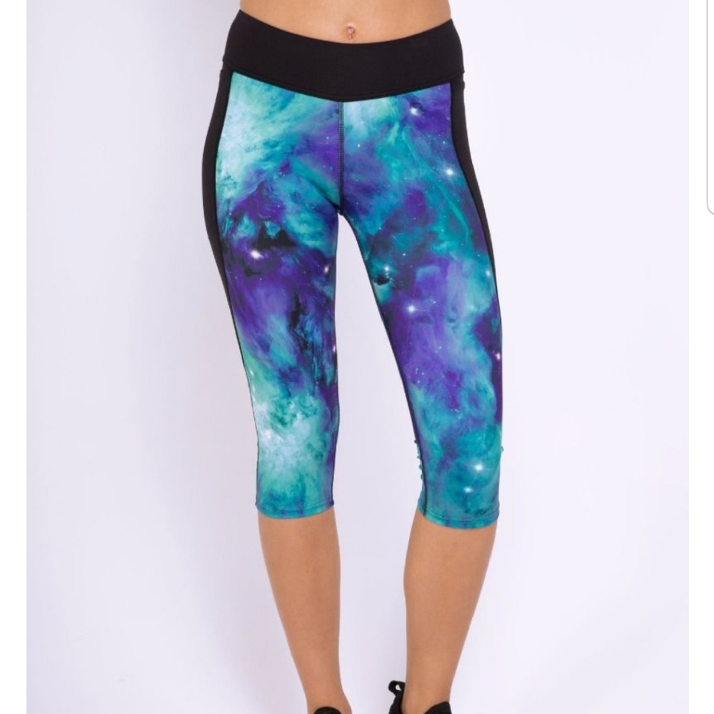 Galaxy teal combat gym leggings
